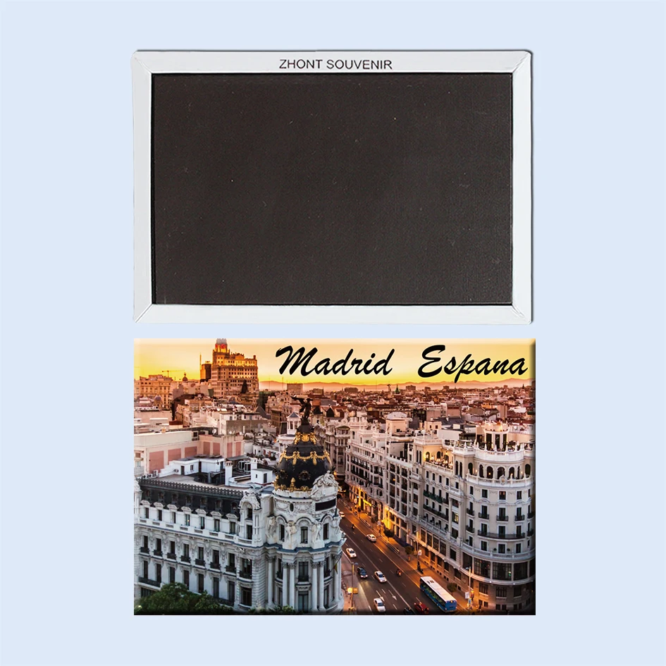 

Spain Madrid buildings city 22607 Landscape Magnetic refrigerator gifts for friends Travel souvenirs