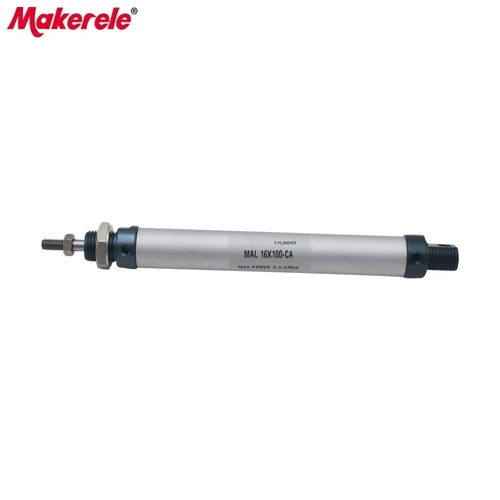 Airtac Pneumatic Cylinder Double Acting Aluminum Alloy 16mm Bore 100 Stroke Fishtailing Shape Cylinders MAL16-100-CA | Обустройство