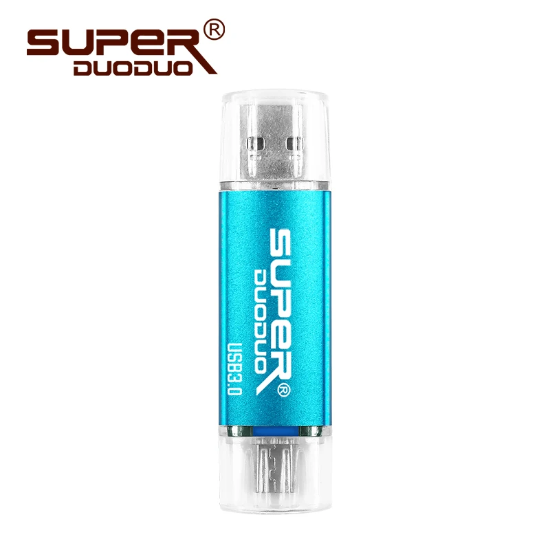 3.0 sky blue Лучшая OTG USB флэш-накопитель cle usb 3,0 stick 64G портативный флэш-накопитель смартфон Флешка 4g 8g 16g 32g 128G устройства для хранения - Цвет: 3.0 sky blue
