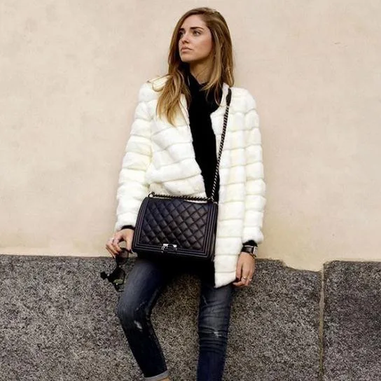 Faux fur jacket 2020 New Plus Size XL XXL XXXL 4XL 5XL 6XL Winter Warm White Fur Coats Luxury Fake For Women ABC6 | Женская одежда