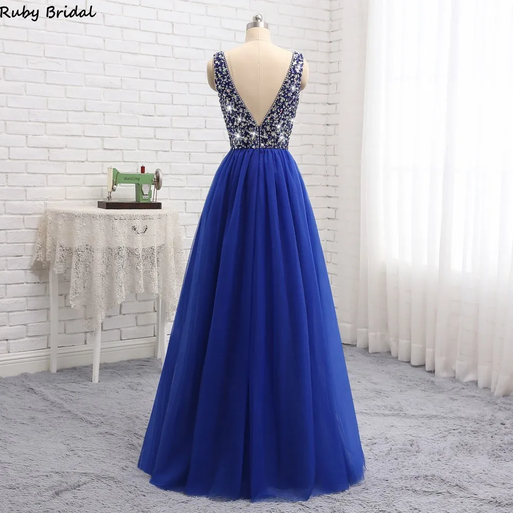 Платье рубиновое свадебное длинное ТРАПЕЦИЕВИДНОЕ с V образным вырезом|Вечерние