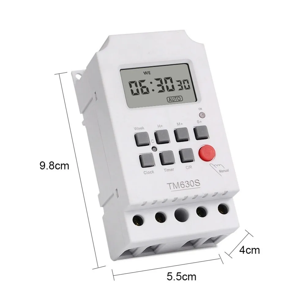 

12V Large Screen Digital Displaying Programmable Timer Second Control Time Kitchen Lamp Automatic Cycle Switch Power Controller