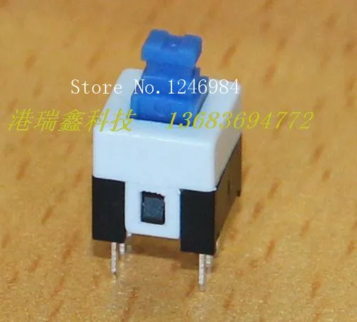 [SA]7*7 синяя головка шесть футов двойной переключатель DPDT с кнопкой блокировки