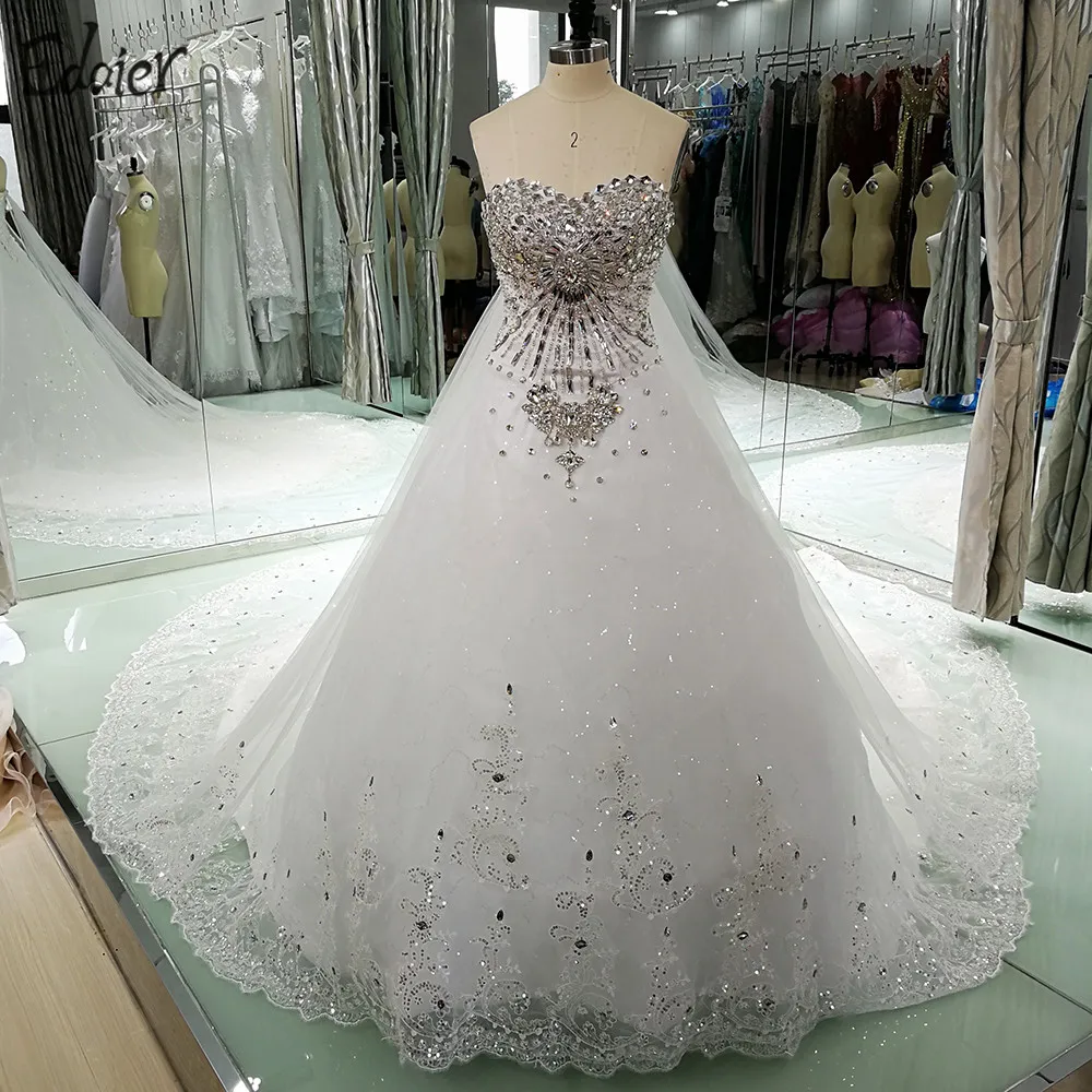 Роскошные свадебные платья Vestido De Noiva 2018 бальное платье с бисером и длинным