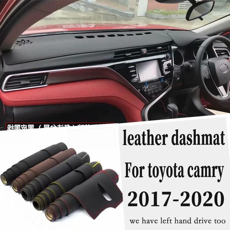 Кожаный коврик для приборной панели Toyota camry 8 го поколения 2018 2019 аксессуары