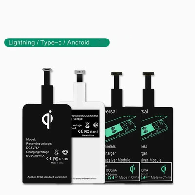 Qi беспроводной зарядный приемник Micro USB Type C универсальное Быстрое беспроводное