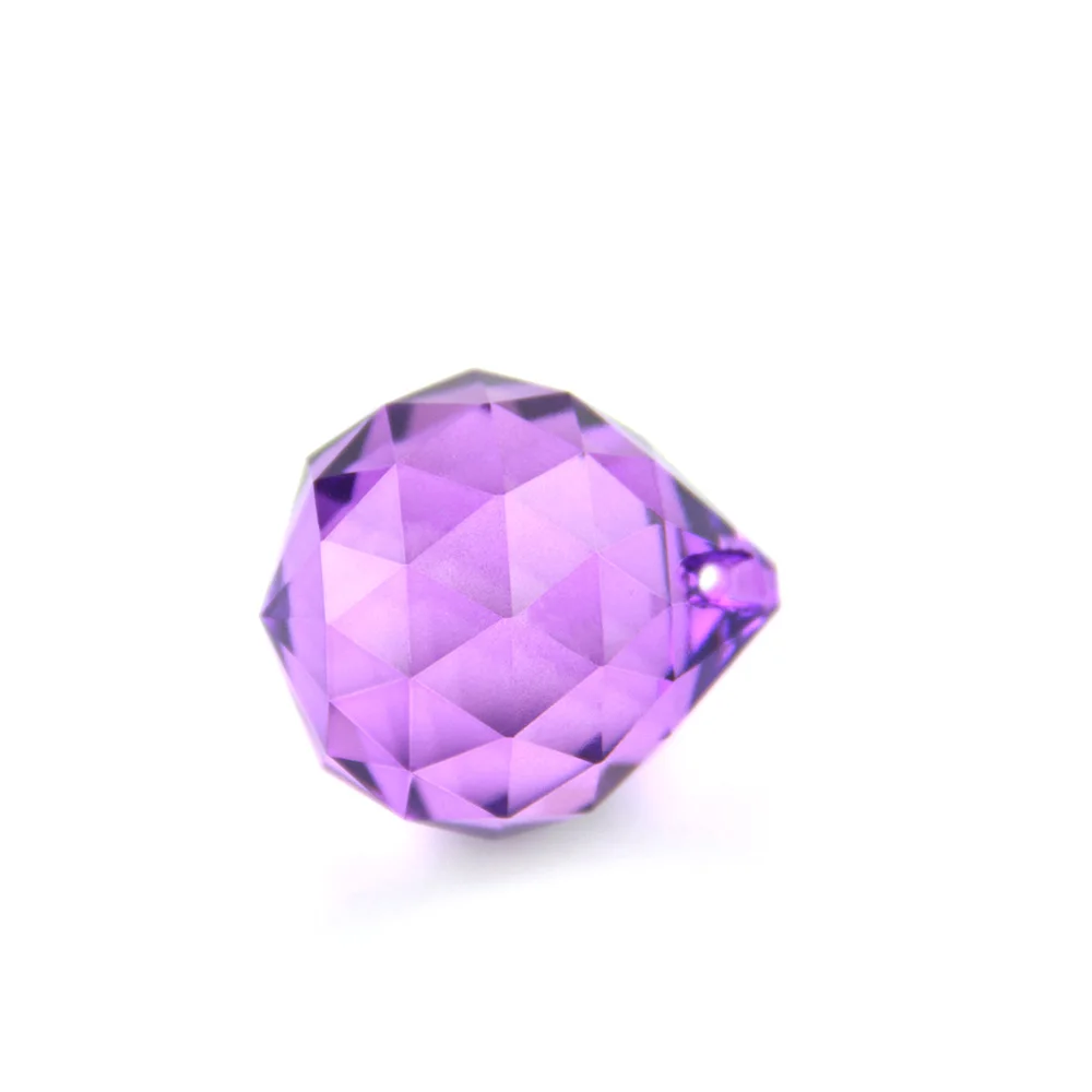 10PCS/Lot 40mm Violet Color Crystal Faceted Ball Glass Prism Balls X-MAS Decoration Free Shipping | Лампы и освещение
