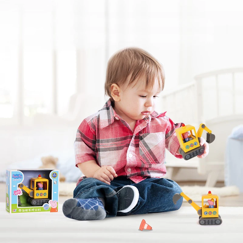 Оригинальная модель свинки Пеппа Джордж экскаватор автомобиль игрушки