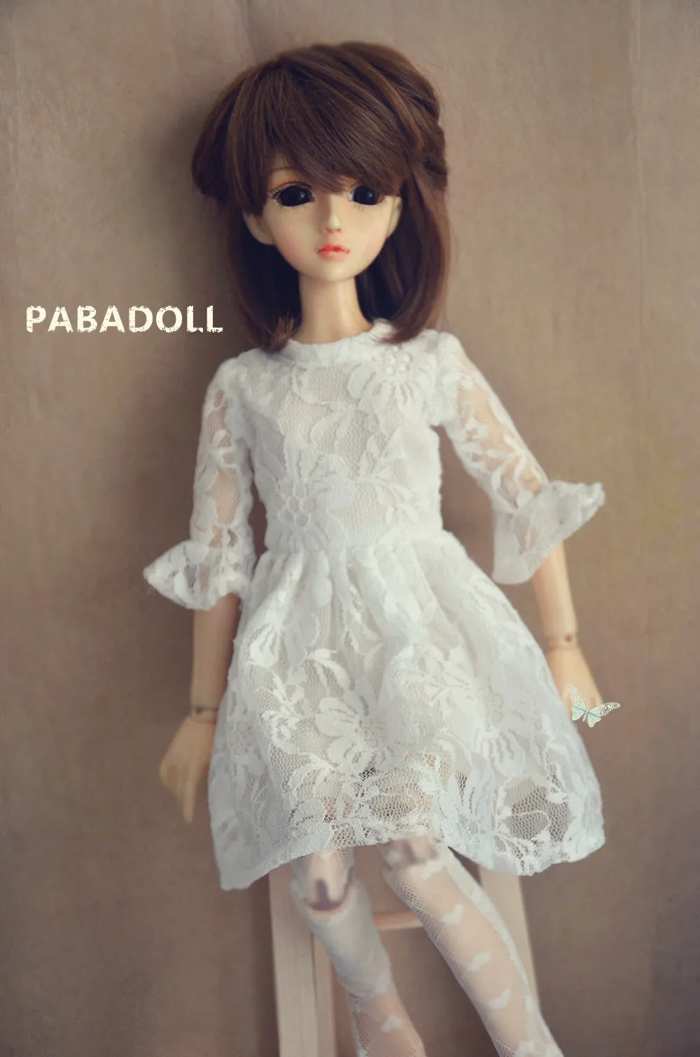Красивое белое кружевное платье для куклы BJD 1/6 YOSD 1/4 MSD, 1/3 SD16 Одежда для куклы CWB96