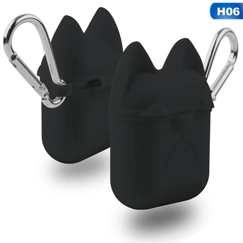 CEA5658H06 Стильный силиконовый чехол Bulldog для гарнитура для Airpods Беспроводная bluetooth-гарнитура защитный чехол из ТПУ для Airpods для Apple - Цвет: CEA5658H06