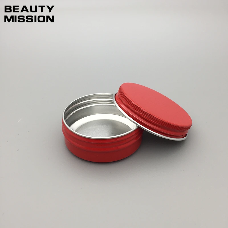 BEAUTY MISSION 50 шт./лот 30 г красные алюминиевые банки металлическая банка для крема мл