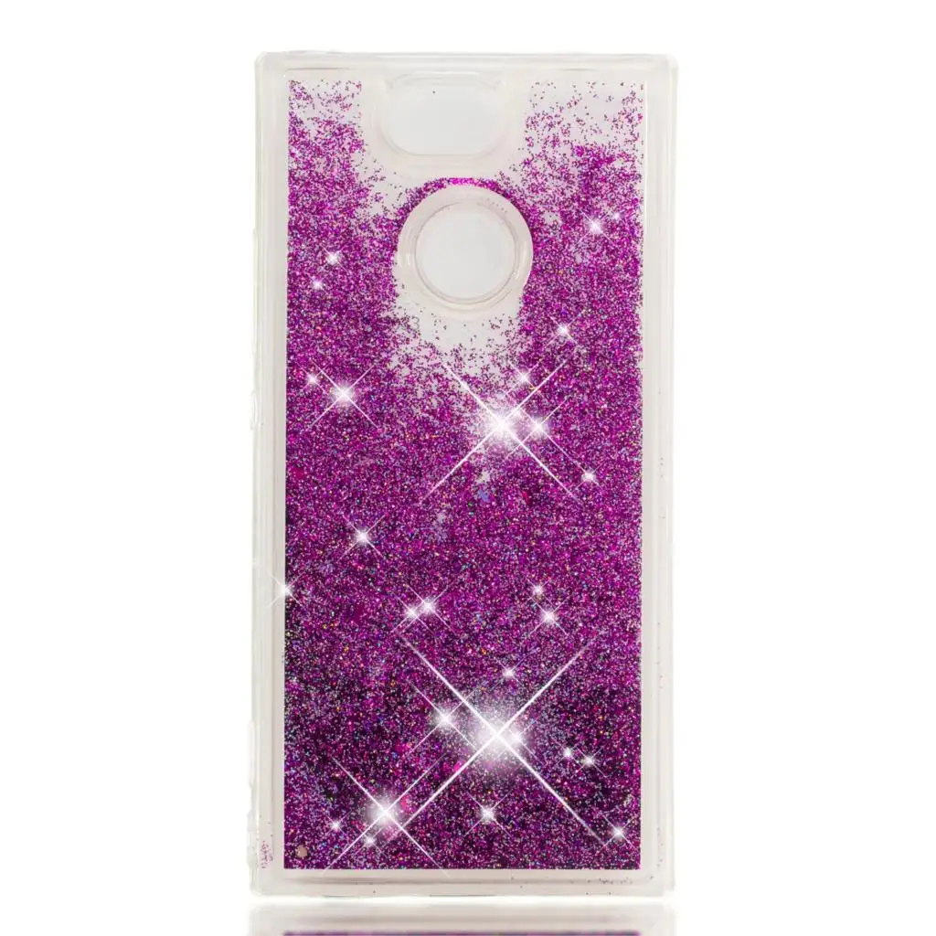 ТПУ чехлы для sony Xperia XA2 H3113 H3123 H3133 динамический поток жидкости флэш-Crystal Clear задняя