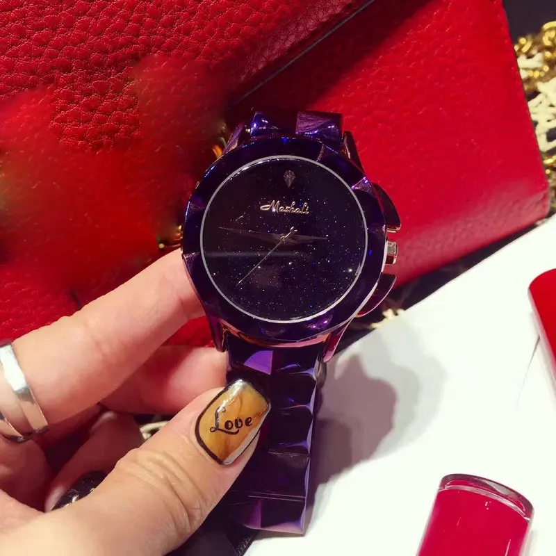 Высококачественные Брендовые женские часы со стразами с блестящим платьем