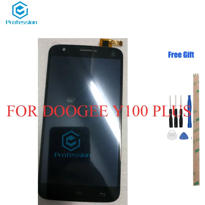 5 &quotДля DOOGEE Y100 плюс ЖК дисплей и сенсорный экран планшета Ассамблеи Repla цемента