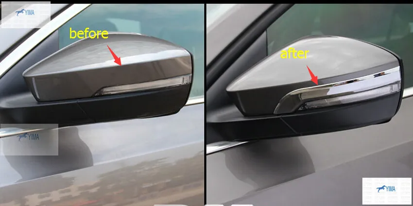 Автомобильный аксессуар Yimaautotrims хромированная полоса для боковой двери Зеркала
