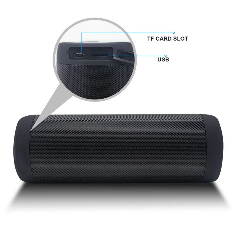 Портативный Bluetooth Динамик T2 Водонепроницаемый открытый музыка колонка Беспроводной стерео мини-громкий Динамик Поддержка TF FM фонарик