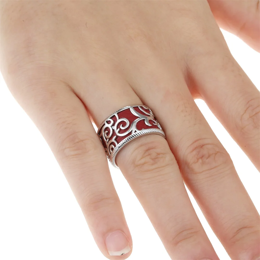 Кремо полый браслет Кольца Bijoux Femme персонализированные палец манжета кольцо Argent Реверсивный сменный кожаный клетка кольцо Спиннер