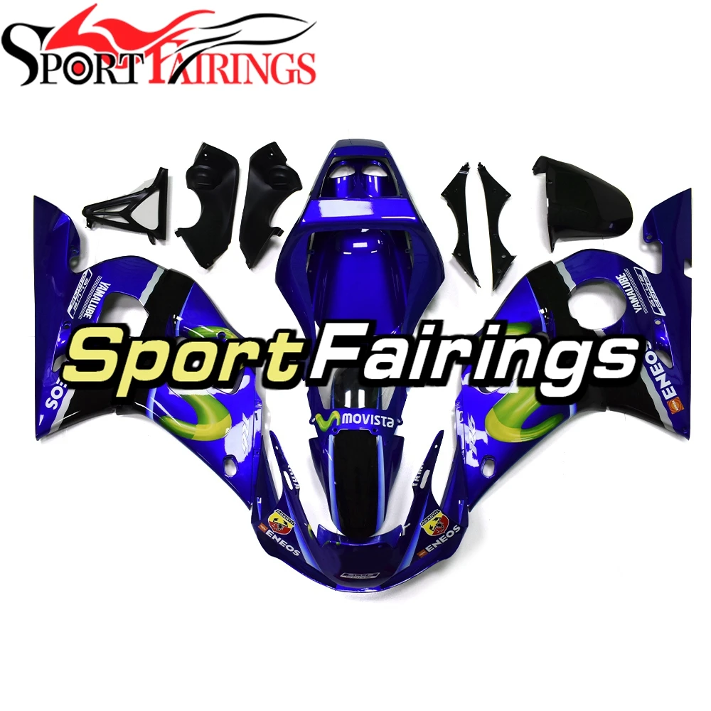 Полный Sportbike Обтекатели для Yamaha YZF600 R6 1998 1999 2000 2001 2002 98 99 00 01 02 мотоцикл Carenes синие