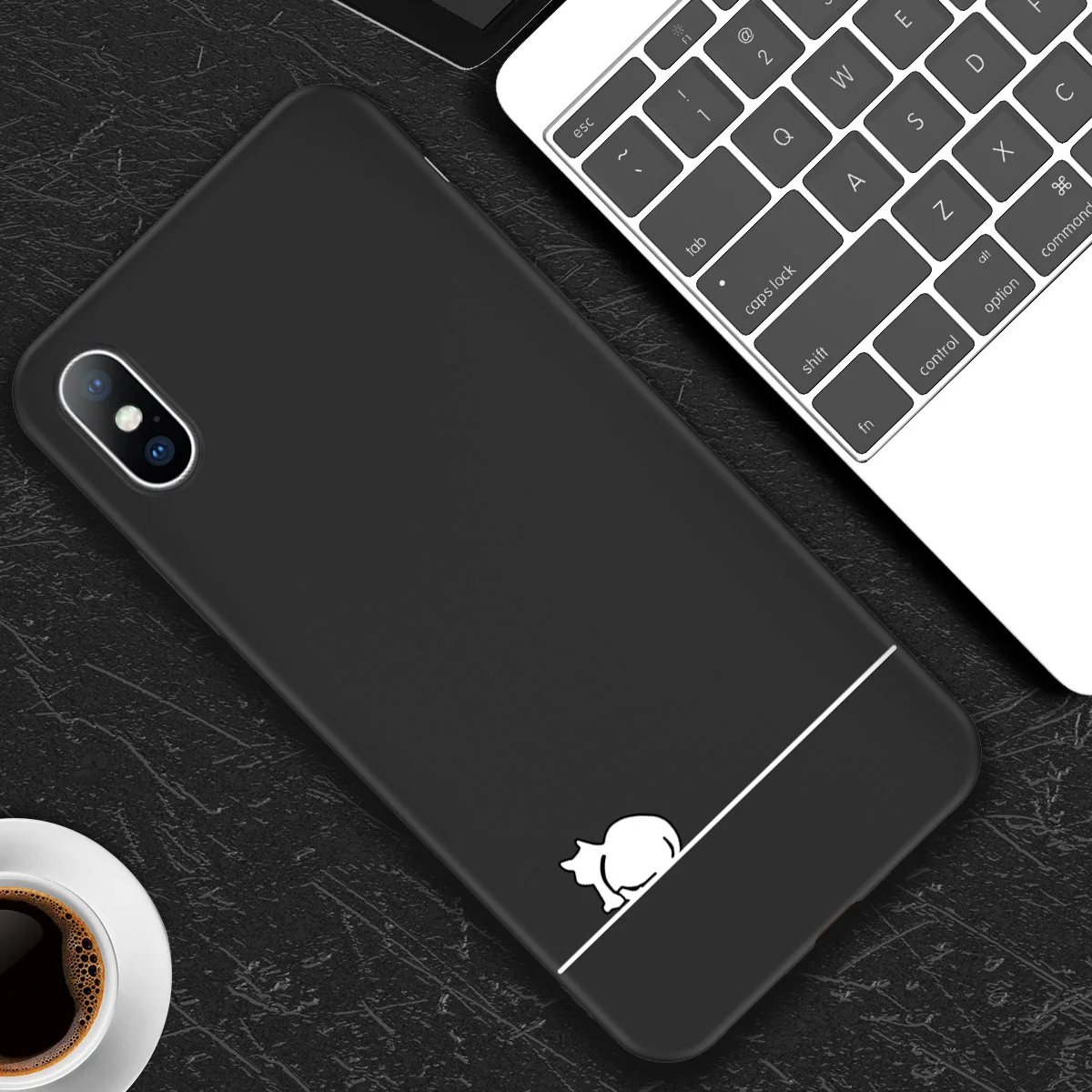 Lovebay мягкие черные чехлы для телефонов с котом для Iphone 6, 6 S, 7, 8 Plus, XS Max, XR, X, ультра-тонкий силиконовый чехол с милым рисунком