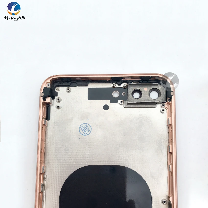 Полный задний корпус+ средняя рамка+ задняя камера объектив для iPhone 8 8Plus X 8G Plus задняя крышка Батарейная дверь шасси+ логотип