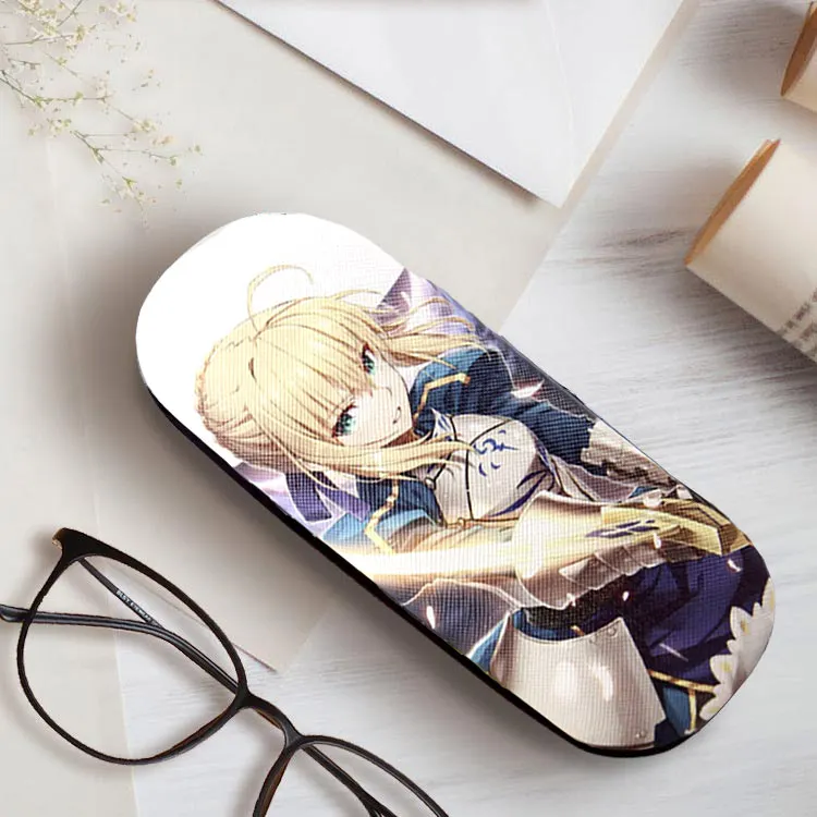 Fate2 Различные аниме очки чехол s working cell Sword art онлайн Студенческая Личность Простой свежий Чехол для очков - Цвет: Fate2
