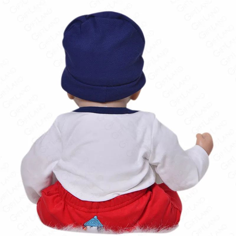 Reborn Baby Doll 22 дюймов мягкая силиконовая Мягкая Детская плюшевая игрушка для детей