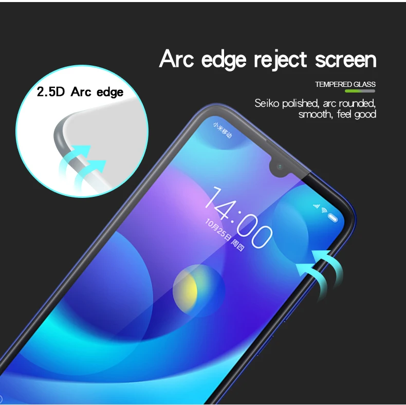 Защита экрана для Xiaomi Play MiPlay закаленное стекло Xiomi Mi полное покрытие пленка pelicula de