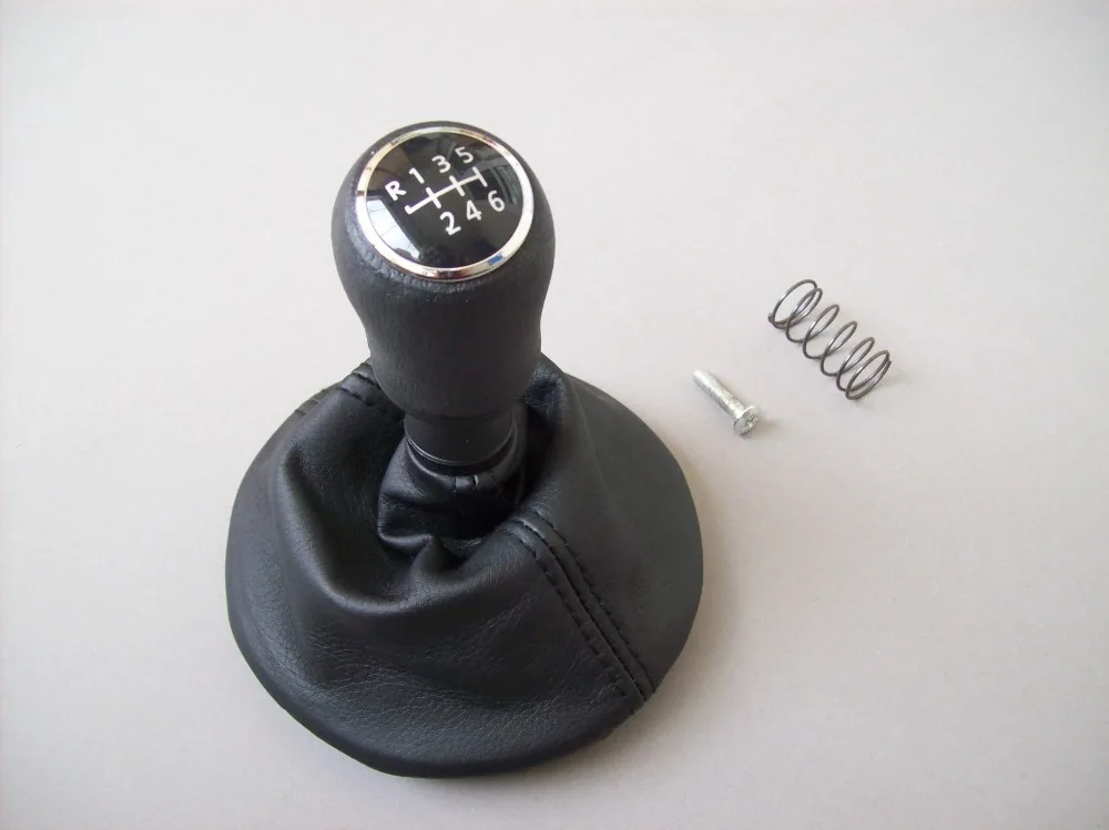 Толстый черный кожаный ботинок 5 передач ручка переключения рулевого механизма