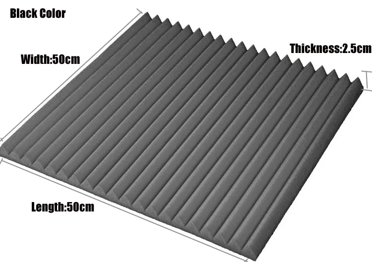 

Brand New wedge foam Soundproof foam acoustic foam acoustic panel studio foam 30pcs size 50*50*2.5cm Black color in stock