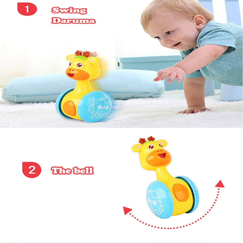 Детские Rammelaars Tumbler Pop Baby Speelgoed Zoete Bel Muziek Roly-poly Leren Onderwijs Speelgoed Geschenken Baby Speelgoed