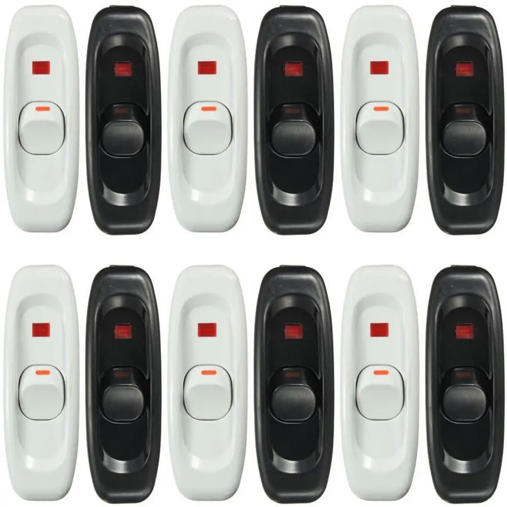 5 шт./лот Акция! Компактный встроенный шнур выключатель света лампы AC 250 V/110 V 10A