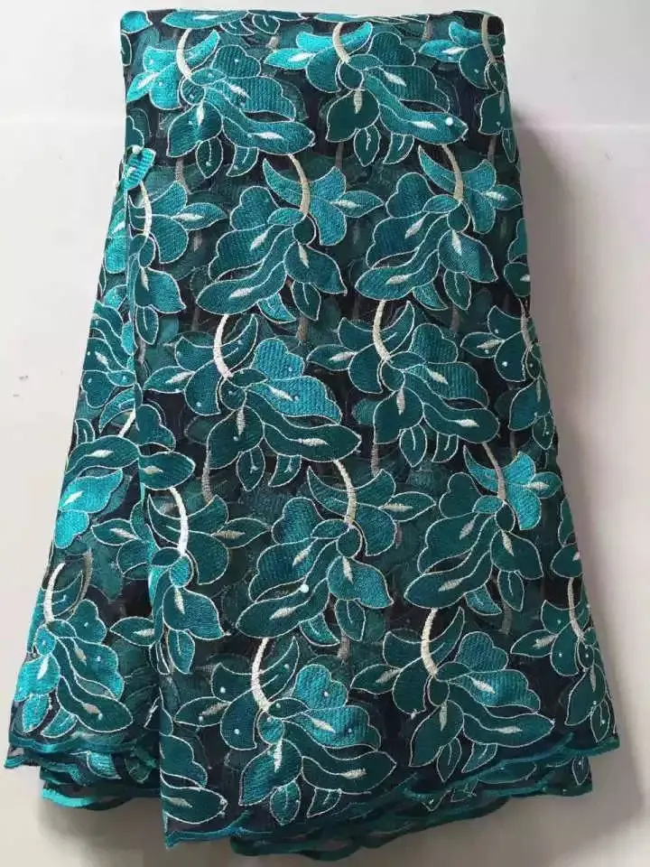 Высокое качество в оптовой цене кружевной отделкой африки тюль ткани высокого