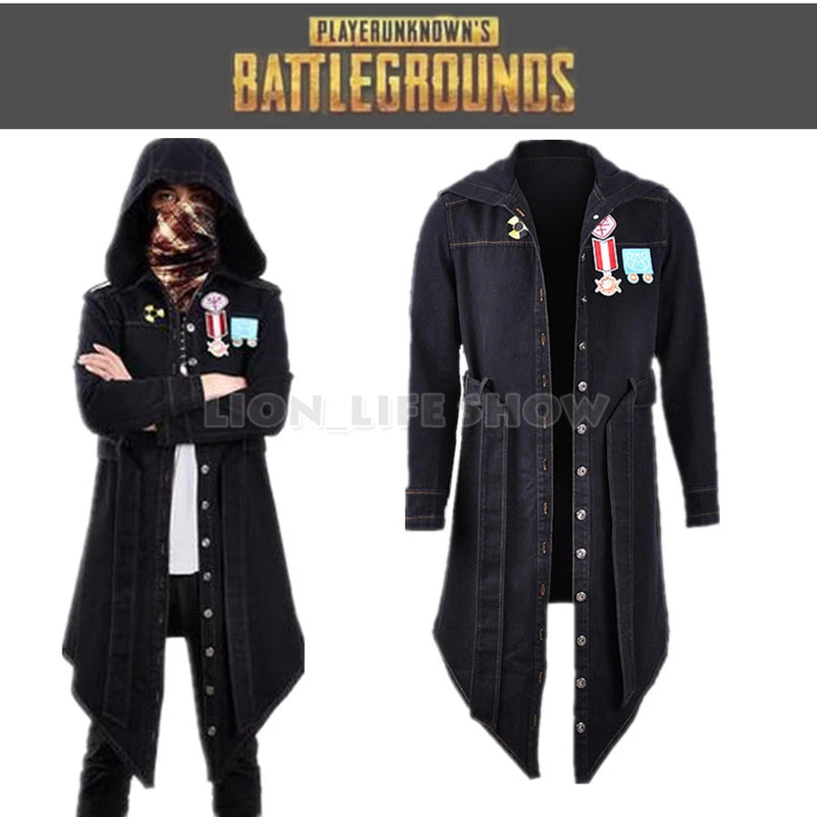 PUBG Playerunknown's Battlegrounds джинсовая куртка пальто Тренч Косплей Костюм|Игровые