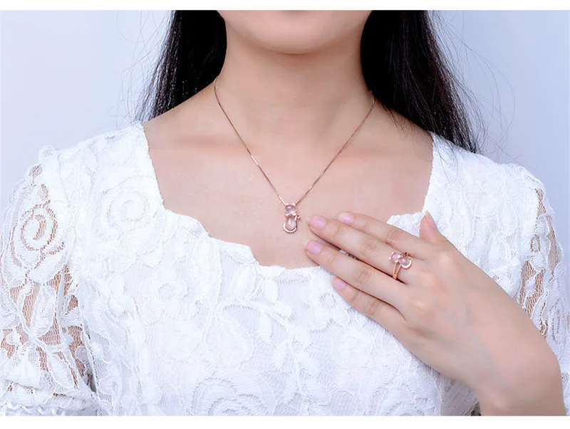 Женские ожерелья с подвеской в виде кота цвета розового золота|cat necklace|pokemon