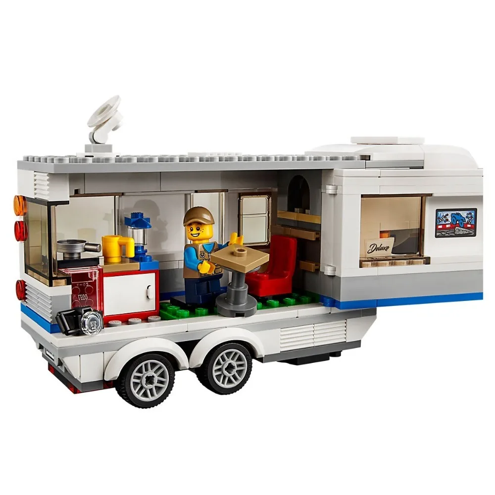Пикап и Caravan Совместимость Legoe город большие транспортные средства 60182