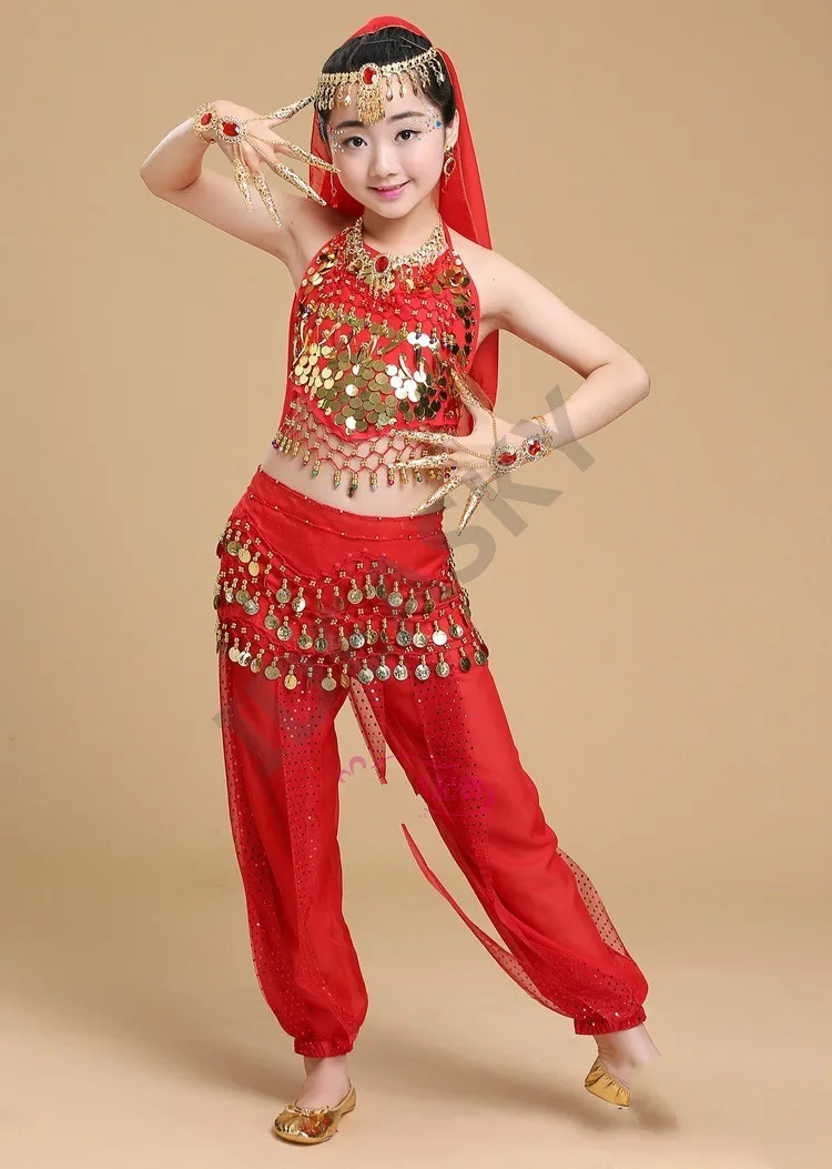 Детский костюм для танца живота в восточном стиле танцевальный девочек и женщин