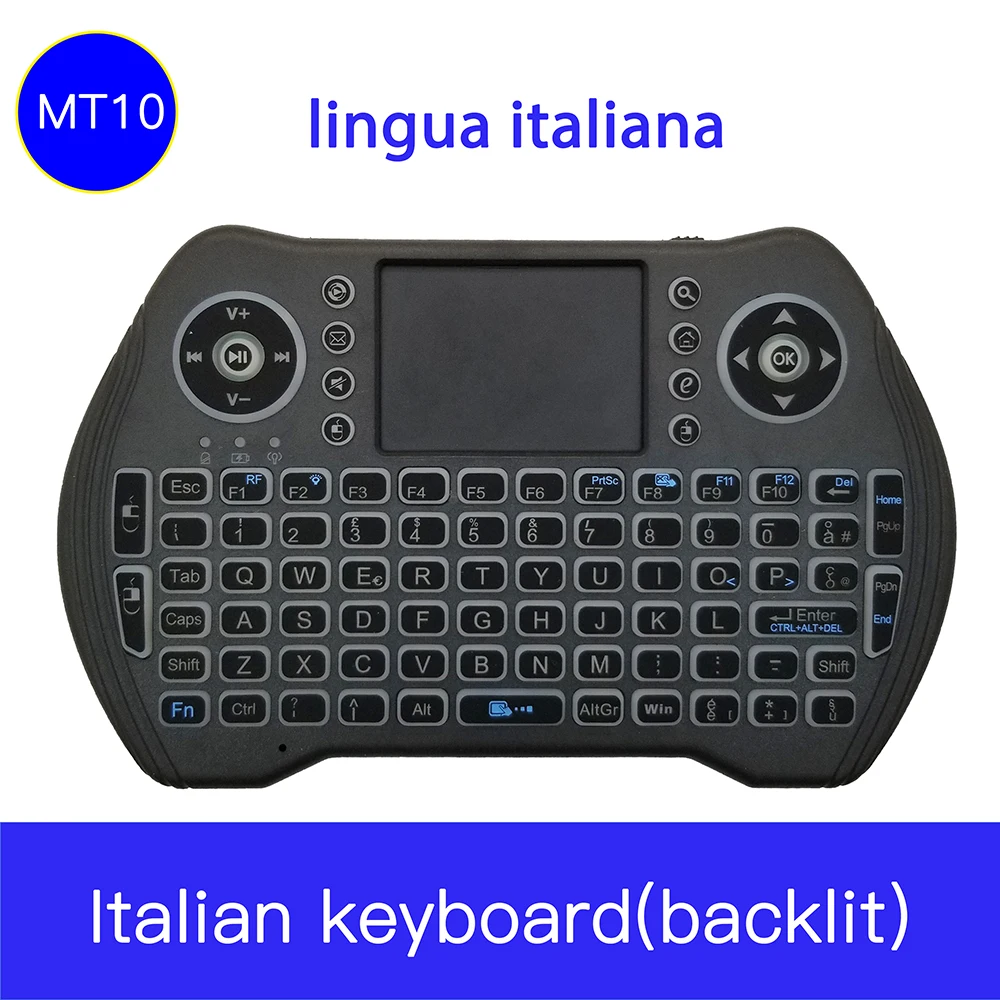 Мышь итальянская MT10 2 4 GHZ Мини Беспроводная Bluetooth Клавиатура Тачпад для Android