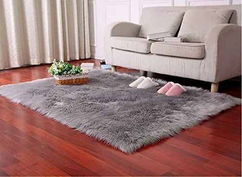 Мягкая Искусственная овчина коврик для детской спальни современный ковер