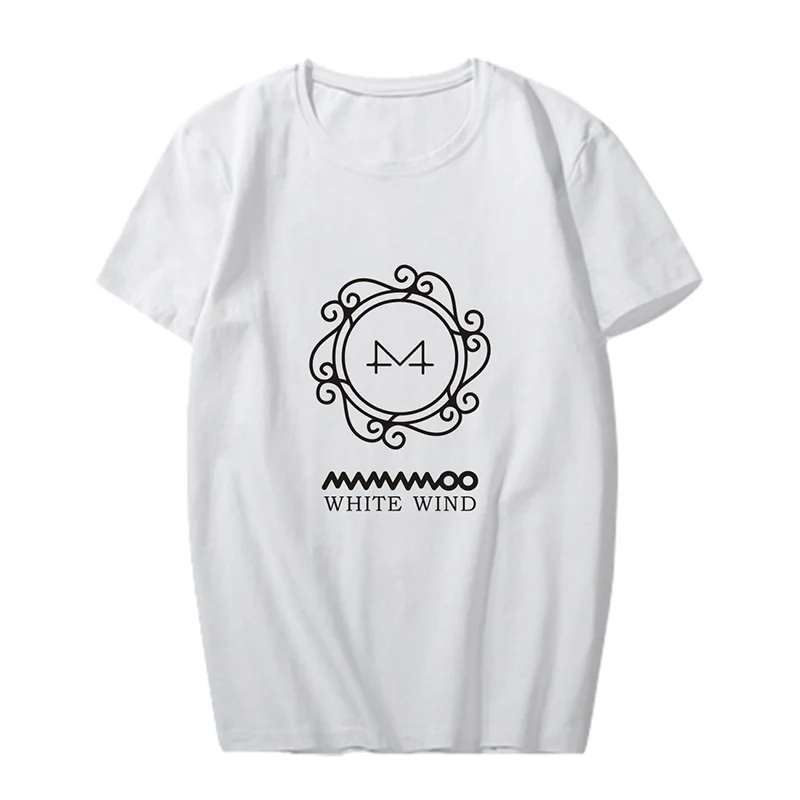 Kpop MAMAMOO Новинка альбом белый ветер футболки хип хоп футболка Топы с коротким