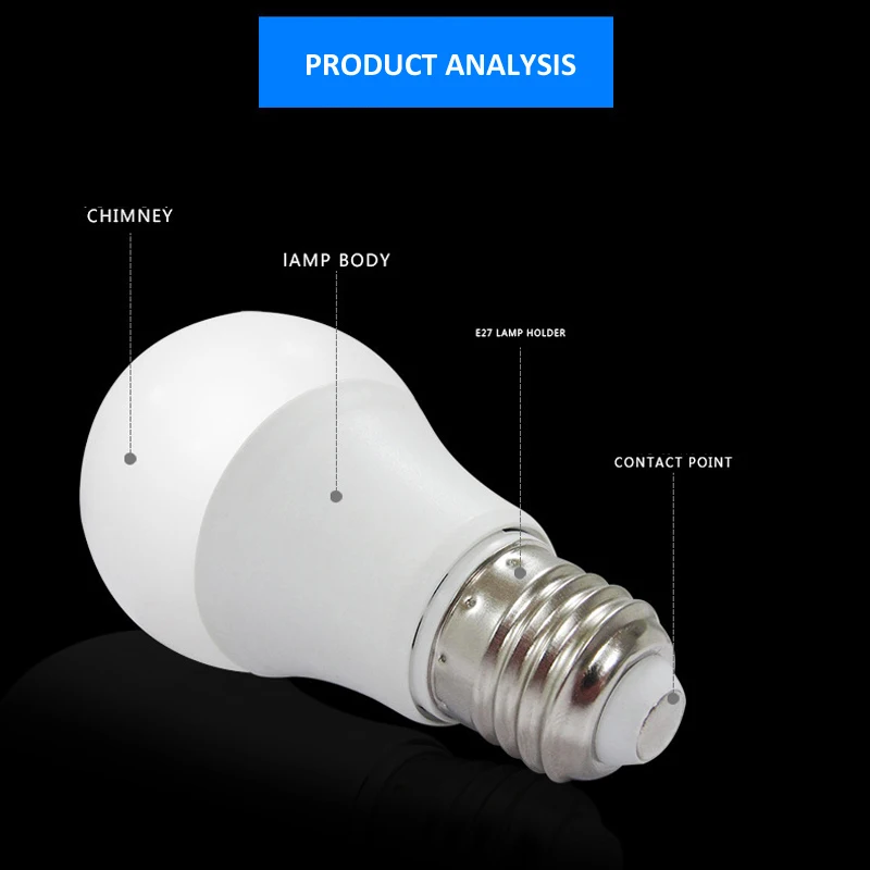 E27 Led Pir датчик движения радар лампа авто умный инфракрасный корпус звуковая 7 Вт 12