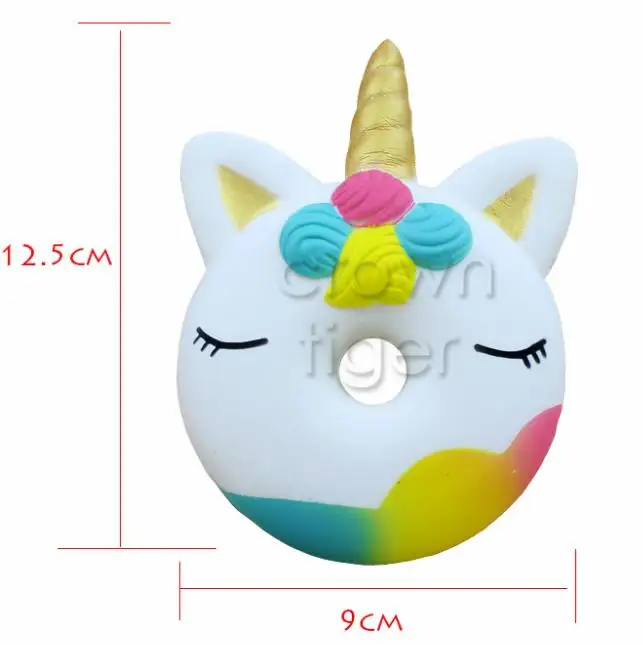 unicorn donut Jumbo Pikachu мягкая галактика медленно поднимающаяся мультяшная кукла сжимающая антистрессовые игрушки хлеб игрушка для снятия стресса для детей - Цвет: unicorn donut