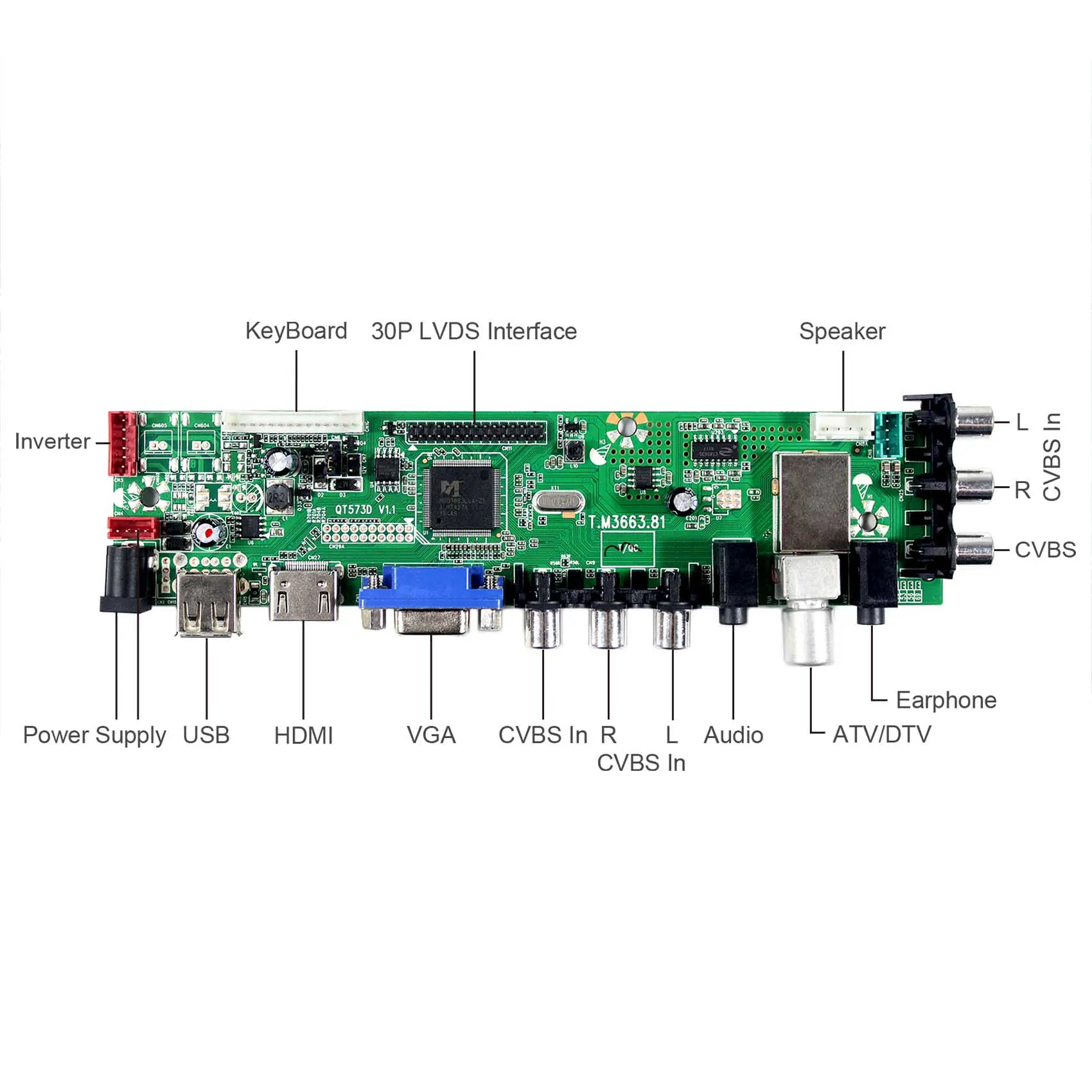 LTN140AT02 LTN140AT07 N140B6 B140XW02 B140XW03 LP140WH1 LP140WH4 N156B6 B156XTN03 B156XW02 HDMI VGA AV USB ATV DTV LCD Board | Электроника