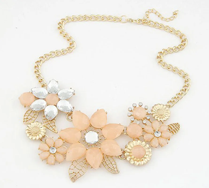 Сплав имитация жемчужное ожерелье аксессуары и украшения металла цветок