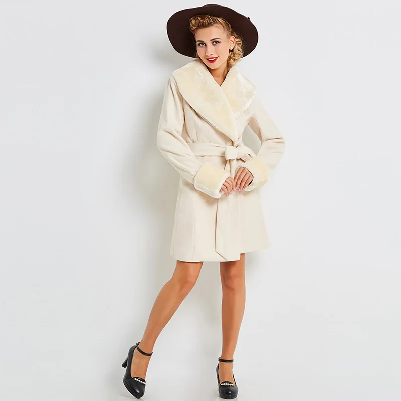 2018 Для женщин Весна-осень-зима тонкий белый пальто длинный рукав сплошной