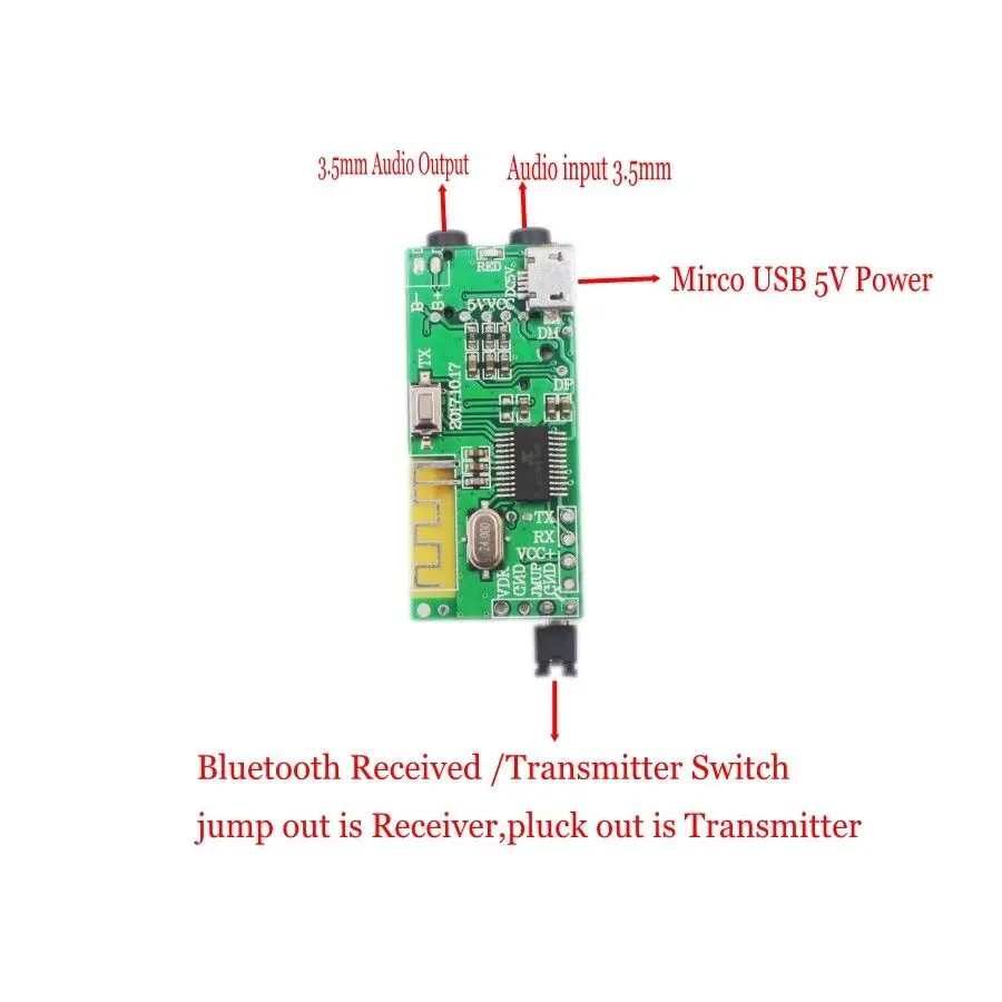 Bluetooth 4 2 стерео аудио модуль приемника передатчика 3 5 мм AUX TF MP3 плеер Декодер