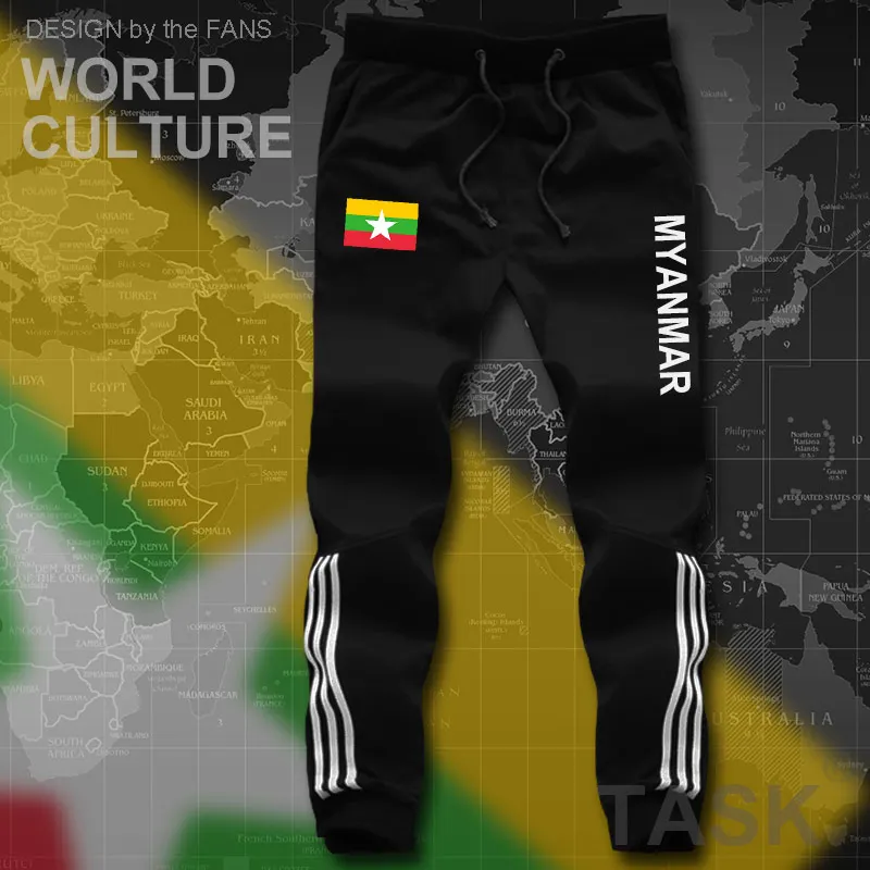 Мужские пляжные шорты из бирманской Бирмы мужские для тренировок с флагом на