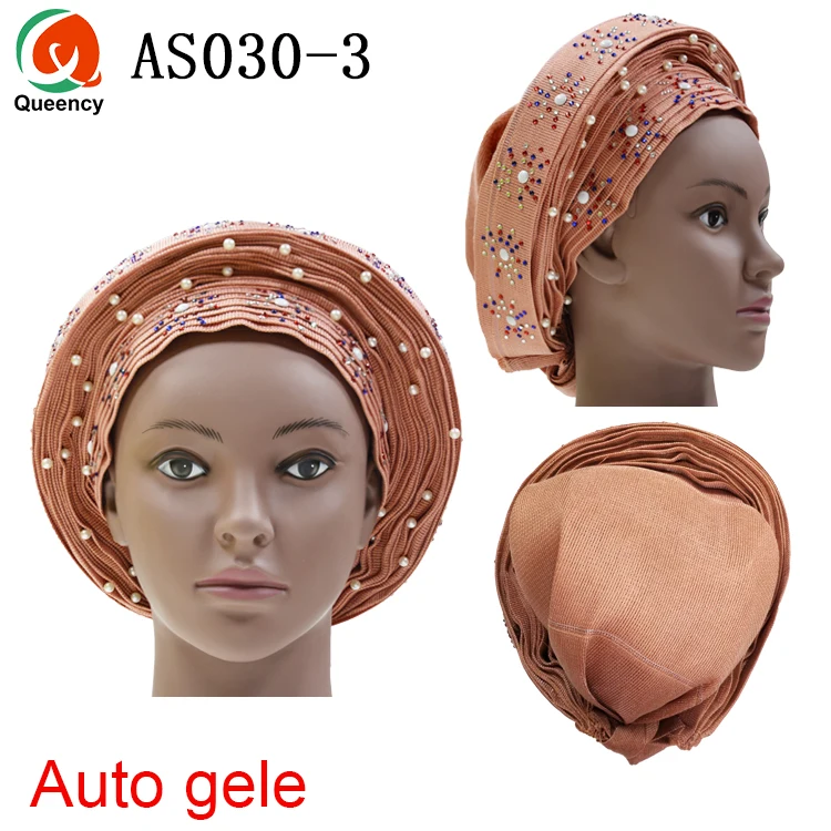Queency африканские готовые дамы Aso oke материал авто-геле Headtie многоцветные доступны DHL AS030