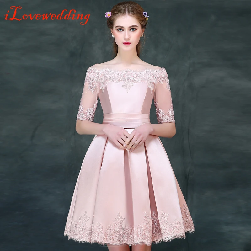 ILoveWedding/красное короткое платье для выпускного вечера атласное с коротким