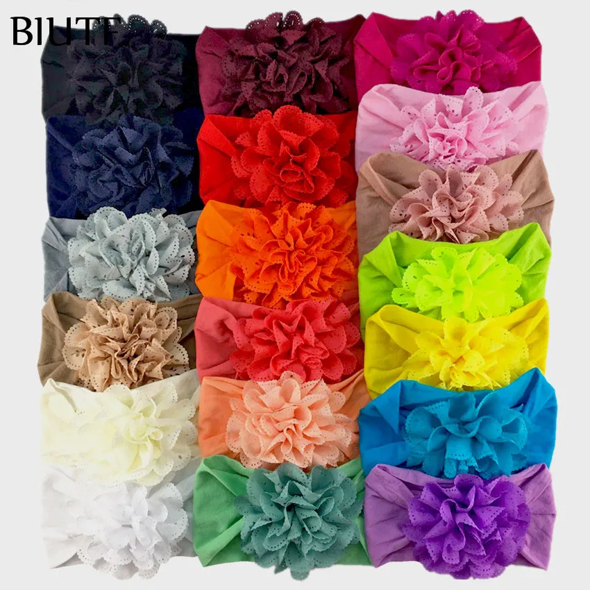 20 шт./лот DIY бутик головной убор широкая нейлоновая эластичная повязка на голову с