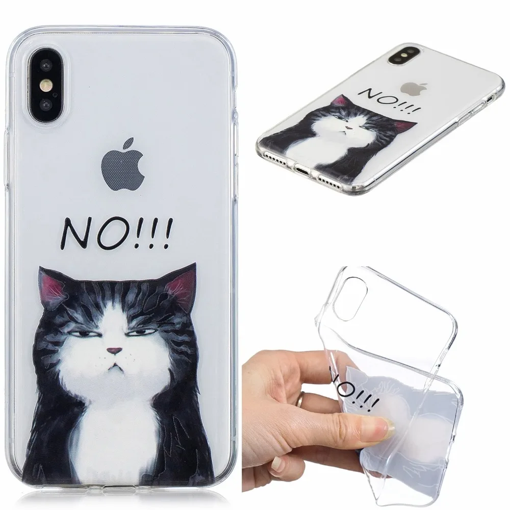 Для iPhone X чехол милый мягкий Силиконовый ТПУ для 10 Чехлы Мобильный защитный на